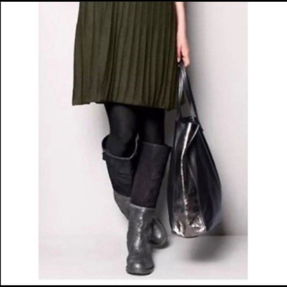 Anthropologie suede & leather tall knee 2 tone Switch Zip-Off high or an… - Picture 6 of 10
